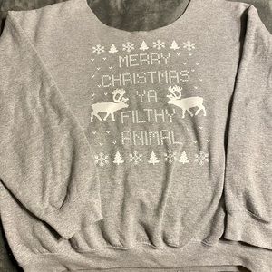 Women’s Christmas off the shoulder Sweatshirt